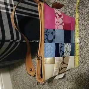 Brand New With Tags Multicolor Patchwork Coach Handbag
